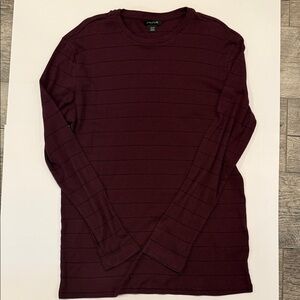 Structure Burgundy Long Sleeve Tee